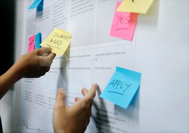 planning a project on an flipchart