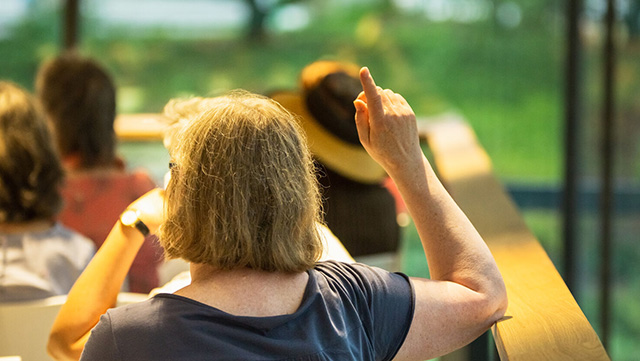 Publikum eines Vortrags