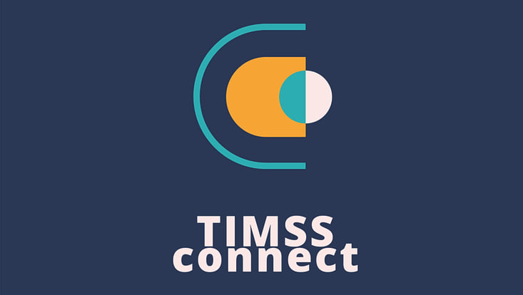 Logo von TIMSS Connect auf dunkelblauem Hintergrund
